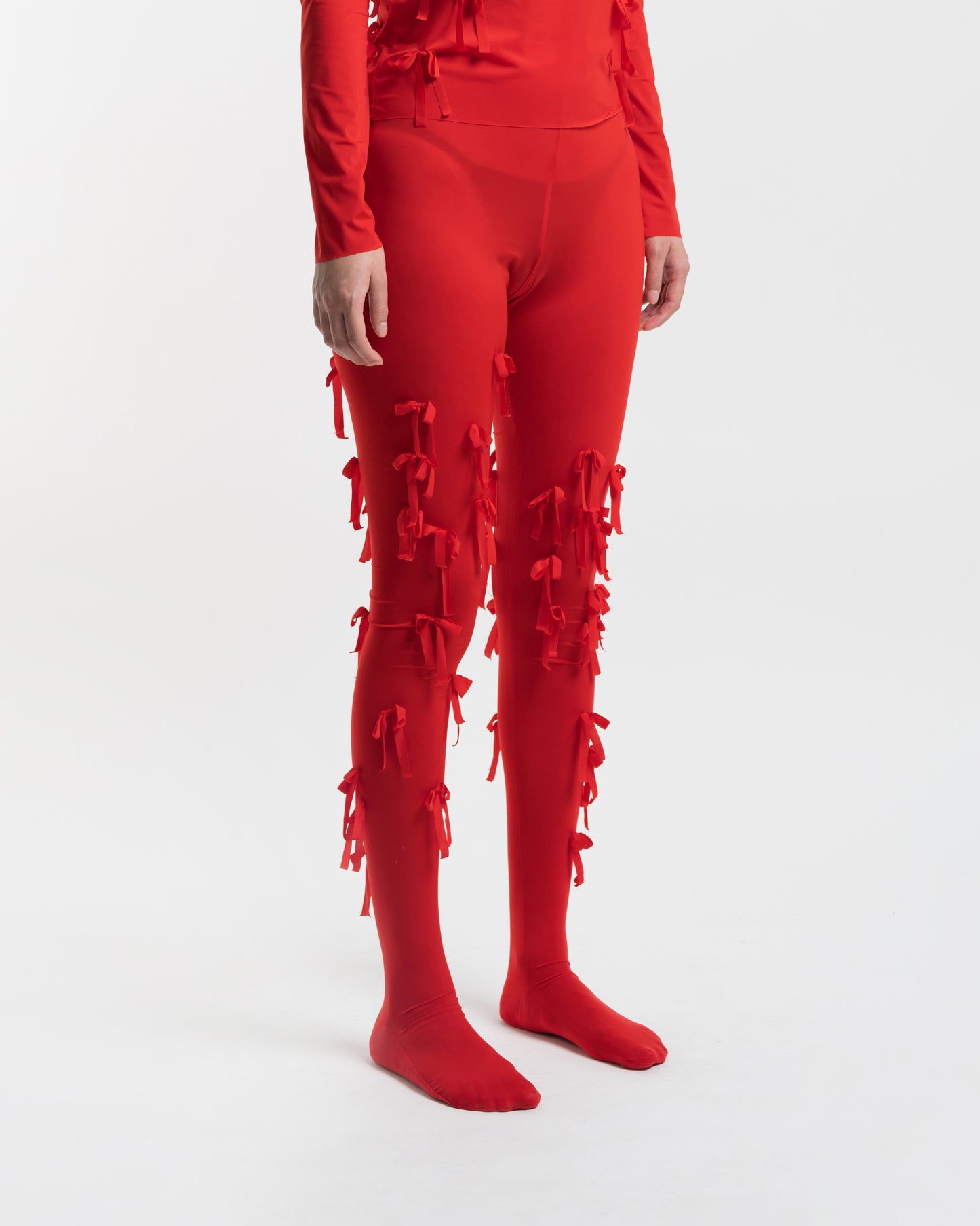 Red bows leggings